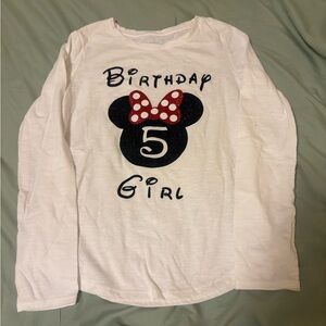 Cat & Jack White Birthday Girl Long Sleeve Tee